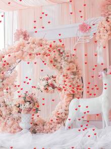 200片心形花瓣海绵纸屑装饰，情人节餐桌装饰，心形花瓣，适用于婚礼情人节装饰派对用品，情人节礼物填充物，周年纪念装饰用品 - 彩色 - 查看 9