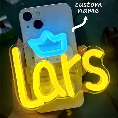 Customized Name Neon Lights For Mobile Phone Back Clips, Fan Support Mobile Phone Lights, Cool Personalized Gifts, Fans Gift,Christmas Gifts, Personalized Birthday Gifts,Party Light,Phone Backlight Clip, Fan Support Light(Without Batteries)