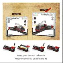 Tren Electrico de Carga y Pasajeros para Niños - Negro - Ver 10