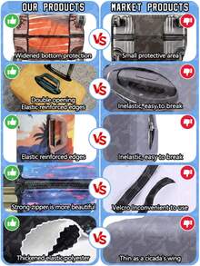 1 Piece, 300g/Square Meter. Bestselling Lightning Bolt Print Pattern, Perfect For Business Travel, Summer Vacations, And Back-To-School. Scratch-Resistant And Durable Polyester Protective Cover For Men's And Women's Luggage. Dustproof Travel Accessory, Easy To Hand Wash, Washable And Removable. An Essential Accessory For Outdoor Vacations And Travel (Suitable For 20-28 Inch Suitcases).