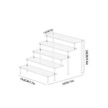 1 pieza Estantería de exhibición de acrílico transparente/negra de varios niveles, de forma trapezoidal de alta gama, para cosméticos como perfumes, lápices labiales, polvos, BB cream, cuidado de la piel, organización de oficina, almacenamiento de figuras de modelos, decoración del hogar, adecuada para el hogar, la tienda, el mostrador, exhibición de joyas - Multicolor - Ver 9