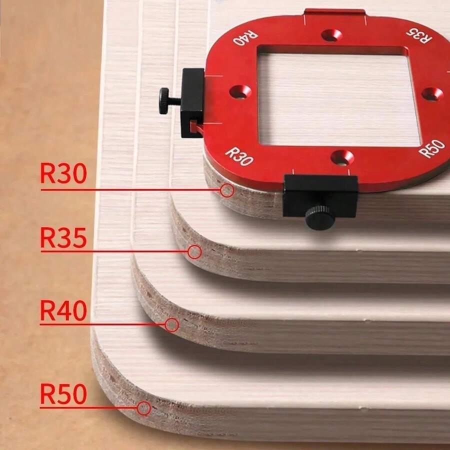 Juego de Plantillas de Aluminio Ajustables - Plantillas Curvas Multitamaño con Abrazaderas de Bloqueo, Tamaños R10-R50, Adecuado para Muebles Personalizados y Proyectos de Carpintería DIY
