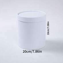 Small/Medium/Large Round Cylinder Flower Vase, DIY Flower Packaging Box, Rose Valentine's Day Gift Box, Small/Medium/Large Round Cylinder - Multicolor - View 9