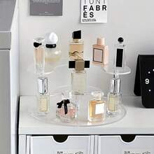 1pc Acrylic Stepped Display Rack, Freestanding Tabletop Storage Organizer, Easy Assembly For Perfume, Lipstick, Watch, Cosmetics, Figurines, Home Decor, Office Desk - Multicolor - View 5