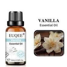 EUQEE 1瓶10毫升精油，适用于香薰机、加湿器、DIY蜡烛、香皂、芳香疗法护肤、改善睡眠、卧室放松、空气清新剂、室内喷雾、汽车香氛，持久留香，母亲节/生日礼物，香草、薰衣草、尤加利、茉莉、檀香、香茅、薄荷、肉桂、橙花、雪松、甜橙、佛手柑、柠檬草、广藿香、玫瑰、柠檬、茶树、迷迭香、乳香、依兰 - 多樣化香型 - 查看 18