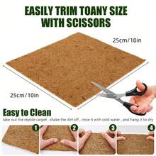 [7-Piece Pack]7 Reusable Coconut Fiber Mats, Nesting Mats, Moisture-Proof And Heat-Insulating, Perfect For Birds, Poultry And Reptiles To Lay Eggs, Easy To Maintain. - 棕色 - 查看 2