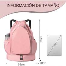 Tennis Backpack, Drawstring Bag With Shoe Compartment, Tennis Racket Backpack For 2 Rackets, Padel Backpack For Badminton, Squash, Pickleball, And Balls - 羅莎 - 查看 10