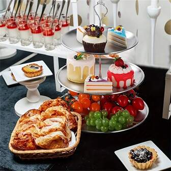 1pc Stainless Steel Desktop Storage Rack, Jewelry, Keys, Lipstick, Small Items, Floor Standing Multi-Layer Multifunctional Storage And Storage Rack