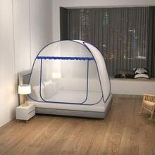 Mosquitero Plegable Cama 1.8x2x1.5m, Sin Necesita Colgarse - Azul - Ver 5