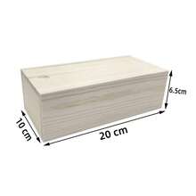 Caja de pino extraíble con tapa deslizante, caja de madera, caja de almacenamiento de madera, cajón de registro, organizador de joyas de madera, estuche DIY - Albaricoque - Ver 4
