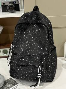 Casual Women's Starry Sequin Multifunctional Backpack, Korean Style Fresh Minimalist Student Backpack, Cute Large Capacity Backpack - Multicolor - View 2