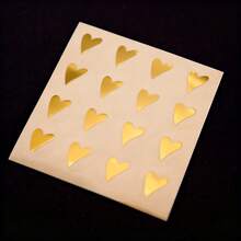 160pcs Transparent Gold Heart Shaped Label Stickers, Gift Wrapping Labels, Decorative Tags, Adhesive Sealing Stickers For Crafts, Holidays, Weddings, Parties, Gift Boxes, Commercial Product Packaging, Gift Bags - Multicolor - View 6