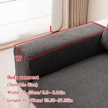 1pc Plush Jacquard Anti-Slip Sofa Seat Cushion Cover, Soft & Skin-Friendly, Pet-Proof, Elastic Sofa Slipcover, Suitable For L-Shaped Combination Sofa And 1/2/3/4 Seater Sofa (Sold Individually), Modern Minimalist Style, All Season - Dark Grey - View 17
