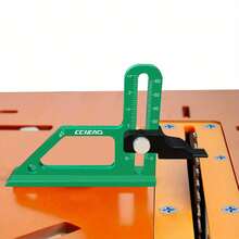 Woodworking Height Gauge 0-60mm Depth Gauge, Precision CNC Machined Height Measuring Tool For Table Saw, Aluminum Alloy Setting Up Gauge For Router Table Drill, Table Saw Accessories - Green - View 2