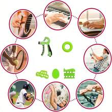 1 Set 5pcs Green Hand Grip Strengthener Kit, Hand Grip Trainer Wrist Forearm Exerciser Fitness Equipment - Green - View 5