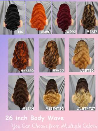 Elegant Body Wave Lace Front Wig For Women Pre-Plucked With Youngsters Hair, Transparent 13x4 Lace, Human Hair, Perfect For Daily Wear & Parties Natural Black /Honey Blonde Ombre/Burgundy/Ginger Orange 180% Density Body Wave Remy Human Hair Wigs Elegant Body Wave Lace Front Wig