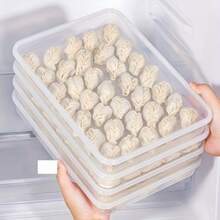 3pcs Leak-Proof Storage Containers With Lids, Hand Washable, Suitable For Dumplings, Pasta, Meat, And Vegetables - Refrigerator Freezer , Airtight, And Leak-Proof Container For Long-Term Preservation - Multicolor - View 2