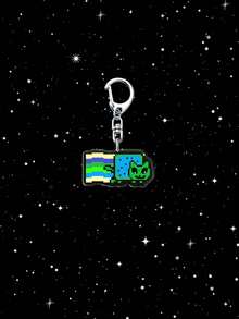 1pc Acrylic Rainbow Cat Keychain, Kawaii Cat Keychain, Cute Cartoon Bag Pendant,Dogecoin, Zombies, Ponies, American Flag Rainbow Bag Charm Exquisite Small Gift, Christmas Gift - Multicolor - View 14