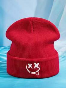 1顶/2顶腈纶刺绣针织帽，男女通用，适合秋冬季户外休闲穿着，男士冬季服装 - A - 查看 6