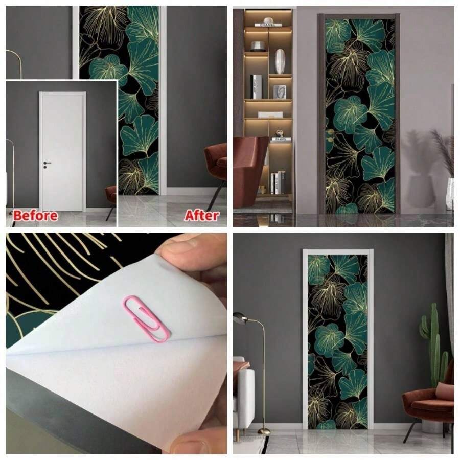 Stairs Art Door Sticker Bedroom Livingroom Bathroom, 2PCS Wall Decal Self - Adhesive Waterproof Removable Door Murals Wallpaper Home Decoration SP - F202 - Sp-f1045 + 小 - 查看 1