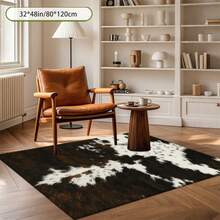 Cashmere-Like Cow Texture Fun Style Printed Large Carpet, Exquisite Carpet, Comfortable And Beautiful, Versatile Decorative Style, Suitable For Living Room Carpets, Sofa Cushions, Door Mats, Bedroom Carpets, Outdoor Carpets, Malls, Cafes And Other Scenarios, Easy To Clean And Machine Washable, Available In Multiple Sizes. - 彩色 - 查看 9