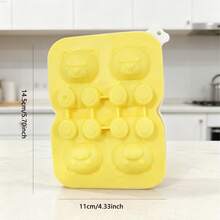 1pc Silicone Bear Shaped Ice Cube Tray, Homemade Milk Tea, Coffee Drink Companion, Ice Cube Maker, Ice Mold With Ice Bag