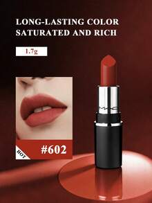 MAC 1.5g/0.05oz XIMAL Satin Matte Lipstick #602 #Chili Red - Warm Brick Red - #Chili - View 5