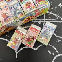 1/5Pcs Crayon Small New Eraser, Student Eraser Crumb-Free Super Clean Cute Eraser Creative Reward Stationery, Suitable For Schools, Students, Teachers Office Supplies - Multicolor - View 4