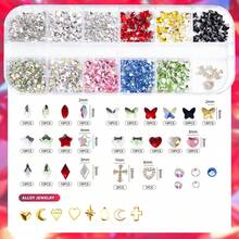 Novani 12 Grid 800pcs Resin Special-Shaped Tooth Decoration Kit, Creative DIY Jewelry Dental Gemstones Suitable For Parties, Festival Accessories - Nhiều màu - Xem 3