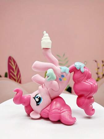 1 st/9 st slumpmässig My Little Pony söt Pinkie Pie-figur överraskningssamlardocka, PVC-material skrivbords-/rums-/festdekor, lämplig för skolstart, jul, halloween, nyår, bröllopspresenter och dekorationer