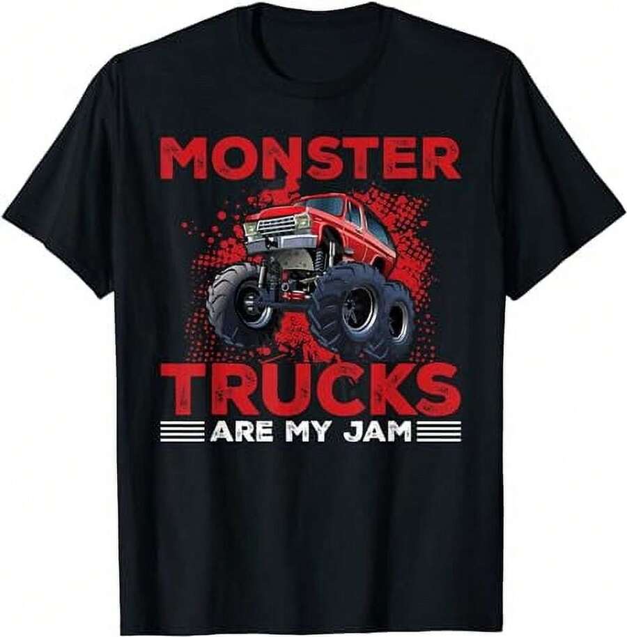 Las Monster Trucks son mi mermelada Camiseta Monster Trucks - Negro - Ver 1