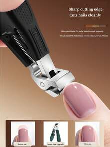 1/3 件装加厚型趾甲钳，专为老年人设计，升级版防溅斜角大号趾甲钳，开口宽大，锋利耐用，带指甲槽，长柄，男士礼品