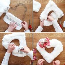 1pc/2pcs Deep Green Metal Heart Shaped Wreath Frame, Suitable For Wedding, Valentine's Day, Wedding Party And Celebration DIY Handcraft And Floral Decor - Multicolor - View 7