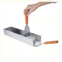 优质铝制提拉米苏和芝士蛋糕烤盘 - 矩形，配有可拆卸隔板，底座稳定，适合制作完美的慕斯蛋糕 - 耐用的厨房必备品，手工制作，可拆卸扣环，可拆卸挡板 - 銀色 - 查看 5