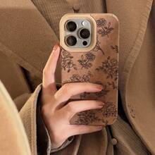 Funda de teléfono: Funda de teléfono de cuero sintético TPU con patrón floral romántico pintado a mano de estilo francés para iPhone 16/16 Pro/16 Pro Max/16 Plus/16e, 15/15 Plus/15 Pro/15 Pro Max, 14/14 Plus/14 Pro/14 Pro Max, 13/13 Pro/13 Pro Max, 12/12 Pro/12 Pro Max, 11/11 - Estilo 1 (1 pieza) - Ver 6