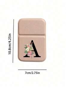 迷你折叠便携化妆镜，A-Z字母图案，桌面化妆镜，旅行镜，美容产品，长方形桌面便携化妆镜，赠品，旅行，平价好物，旅行必备 - 彩色 - 查看 11