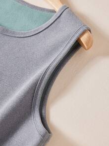 New Thermal Fleece Vest For Men, Warm Insulated Undershirt, Autumn/Winter Layering Top