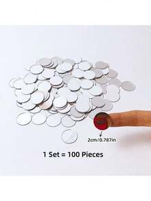 100pcs Acrylic Mirror Wall Stickers, Round DIY Creative Splicing Self-Adhesive Mirror Stickers, Decorative Wall Stickers For Living Room, Bedroom, Study, Corridor, Home Wall Decor Self-Adhesive Mirror Stickers - Multicolor - View 7