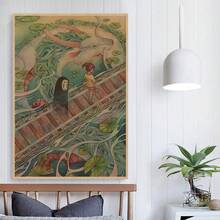 Framed Room Decor Anime Canvas Art Print, Japanese Manga Movie Poster, Wall Decor For Home, Bedroom, Living Room, Bathroom, Office, Cafe - Creative Artwork By Famous Cartoonist - 框架 - 查看 3