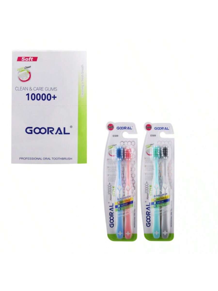 Cepillos de Dientes GOORAL Mil Hilos, Pack de 2, Limpieza Profunda y Cuidado de Encías
