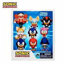 Sega , oficjalnie licencjonowana seria postaci anime 3D - 1 szt. tajemniczy brelok do kluczy z klipsem do torby masowej, losowy  i Tails lub inne postacie dla mamy i przyjaciółki, rocznica, Boże Narodzenie, Halloween, prezenty