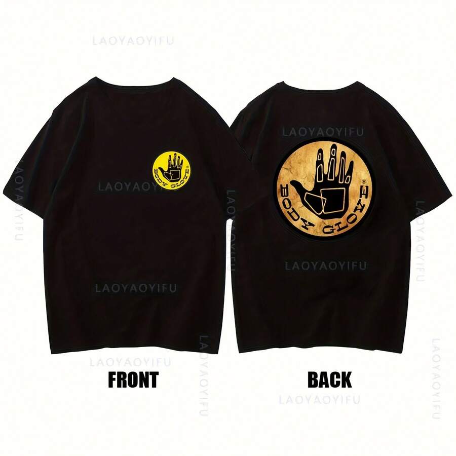 BODY GLOVE SURF Theme 100%Cotton Summer Streetwear Unisex T Shirt Clothing Unique Short Sleeve Tee G - 黑色 - 查看 1