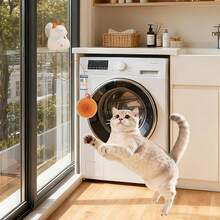 Automatic Lifting Teasing Ball Cat Toy - Indoor Cat Interactive Toy Without Holding (Random Lifting, Long Battery Life) - Orange - View 6