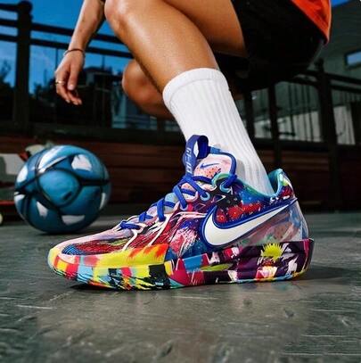 Nike Men's Low-Top Shock-Absorbing Training Sports Basketball Shoes