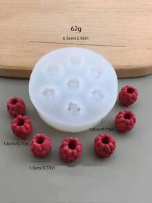 1 pieza Molde de silicona con diseño de arándanos, frambuesas y moras - Blanco - Ver 13