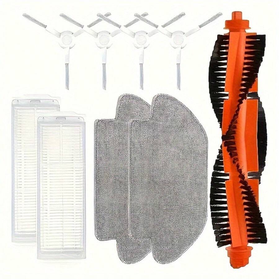 Replacement Main Side Brush, Filter, Mop, Robot Vacuum Cleaner Accessories Kit Compatible With Xiaomi S10 S12 B106GL Robot Vacuum - Fits 2S/P/Pro/ XMSTJQR2S/ STYTJ02YM Models