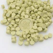 100 sztuk/worek Metalowe ośmiokątne koraliki do pieczętowania woskiem, używane do pieczętowania kopert, zaproszeń ślubnych, koralików do pieczętowania opakowań prezentowych