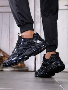 Plus Size Unisex Rotary Button Safety Shoes, Comfortable And Protective Work Shoes, Anti-Smash Anti-Puncture, Lightweight And Breathable, Industrial Labor Protection Footwear For Men And Women - Black - View 8