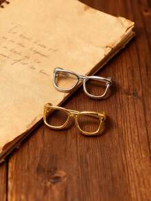 眼镜造型胸针，合金材质，防滑腰带别针，迷你配饰礼品 - 均碼 - 查看 10