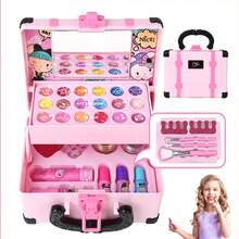 niñas Princesa Cosméticos, 32PCS Kit de maquillaje para niñas, Sets de Belleza para Niños, Maquillaje Juguetes Lavable, niñas de 3 a 10 años - Rosa - Ver 1